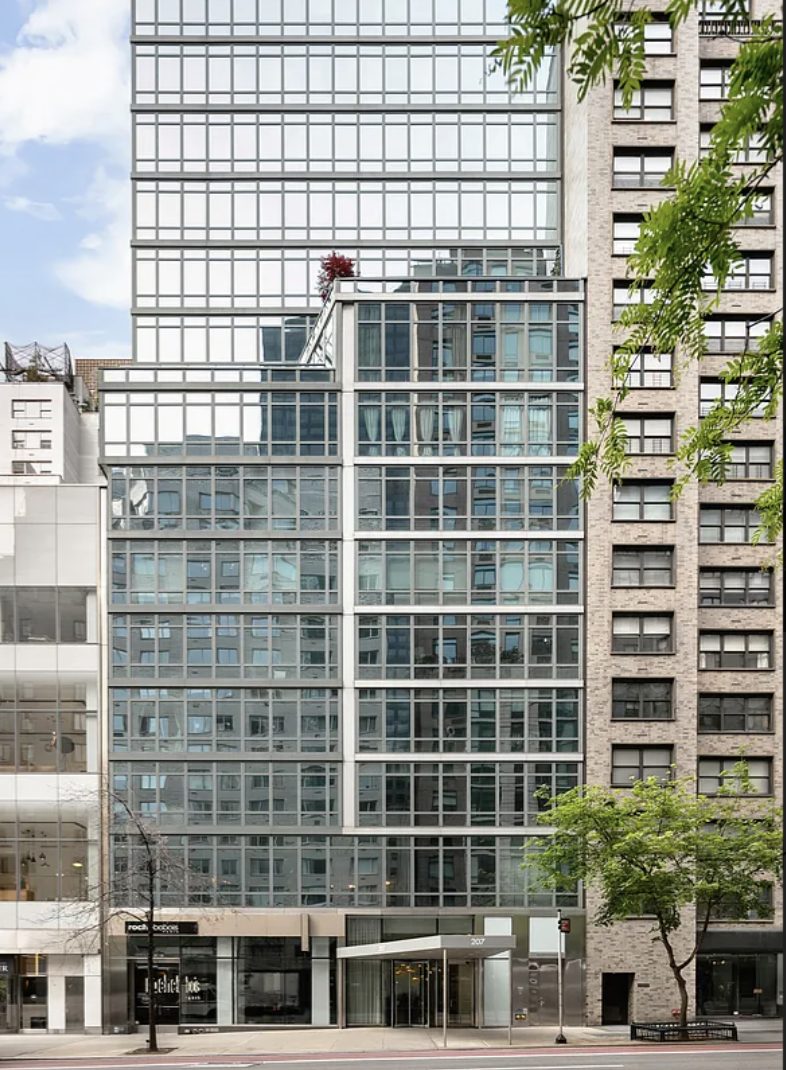 Exterior facade of Place 57 at 207 East 57th Street